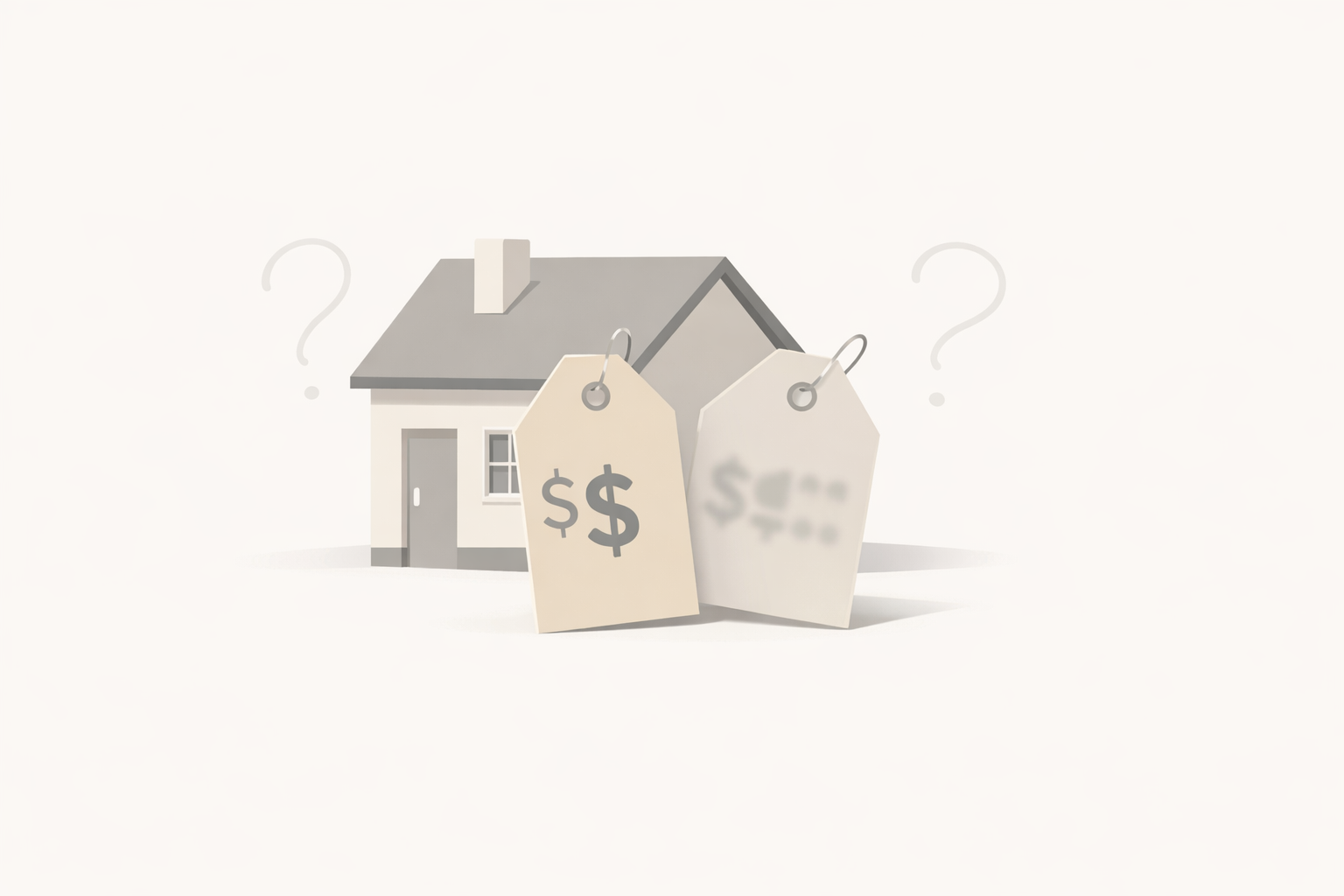 Illustration showing confusion between asking price and sale price in today’s housing market