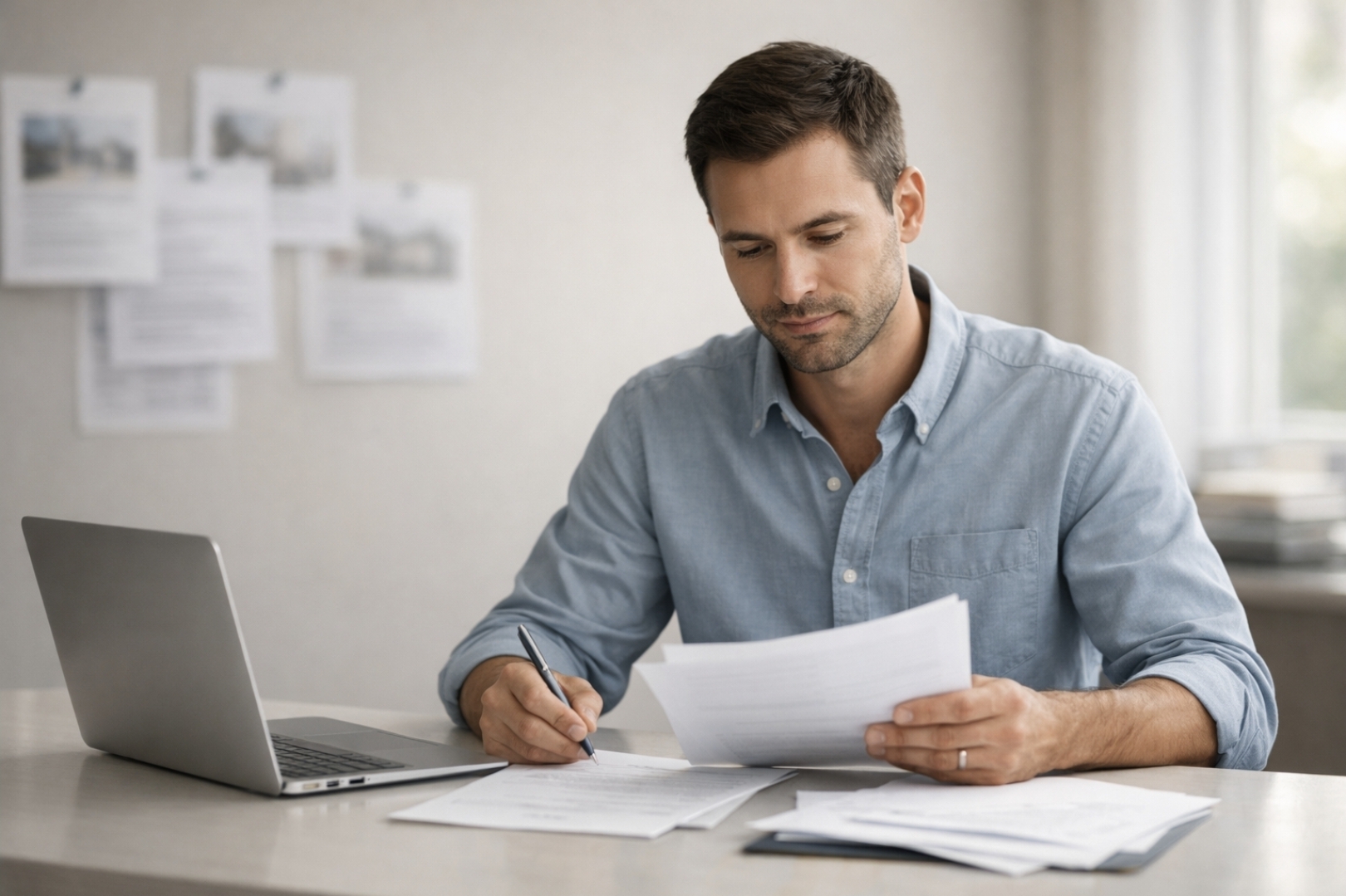 Buyer reviewing an offer strategy in a multiple offer situation